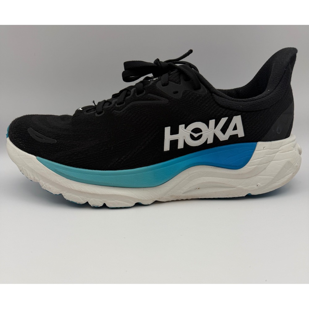 Hoka Arahi 8 Mens Running Shoes Black Blue Stability Road Sneakers 1123198 10.5D